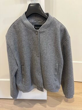 Wool Gray Bomber Jacket